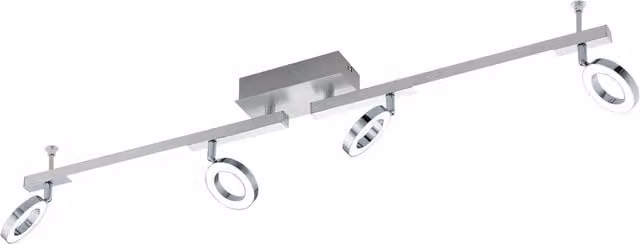Loops 6 Spot LED Wall Light in Chrome and Aluminium with Warm White Bulbs Included – 1