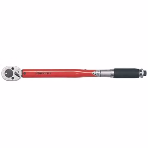 Teng 3892ag-E1 Torque Wrench with Angular Gauge, 5-25Nm, 3/8in Square Drive, Red and Silver