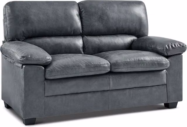 Bravich LTD Oxford Modern 1 Seater Faux Leather Sofa in Grey – 1