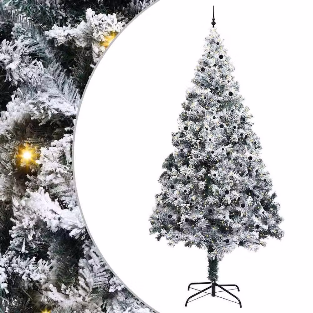 Berkfield Home Artificial Pre-lit Christmas Tree with Ball Set, Green, Height: 400 cm – 2