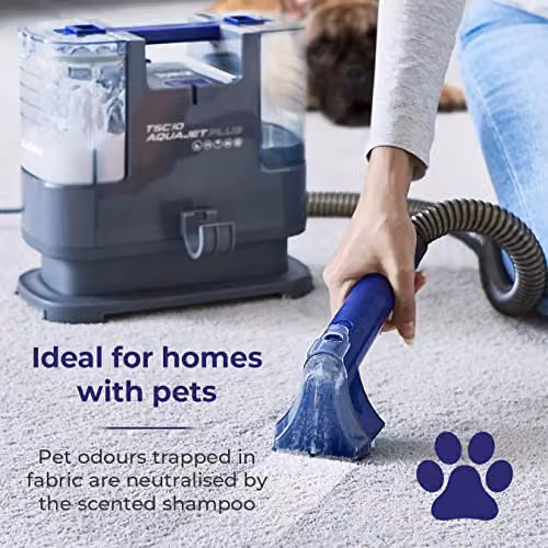 Tower T548005 AquajetPlus Spot Cleaner with Suction Nozzle and Brush, 400W, Grey and Blue, 1.2L Clean and Dirty Water Tanks – 5