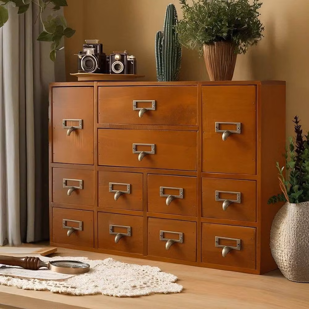 EONLION 12 Drawer Small Chest of Drawers in Brown – 3