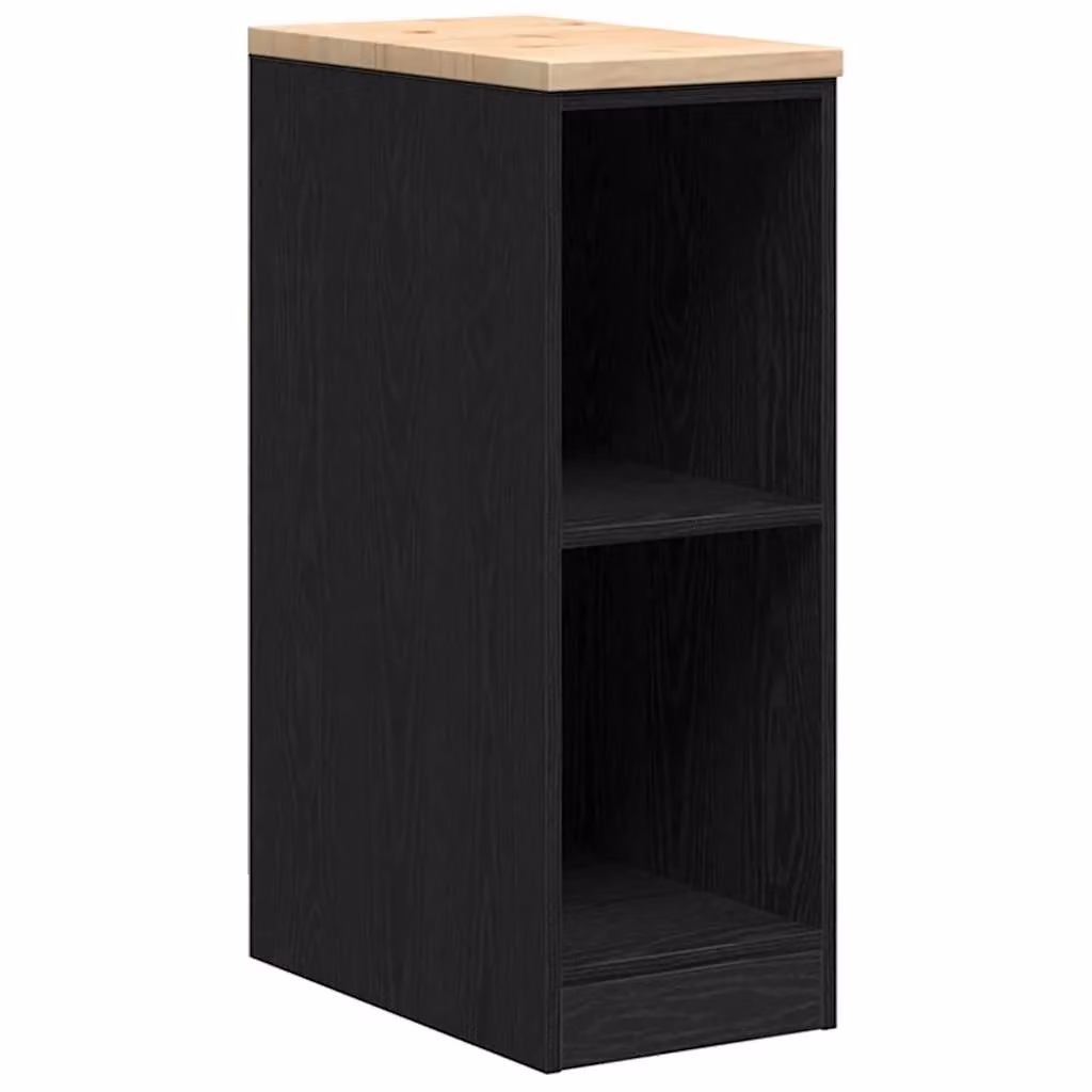 Berkfield Home Garage Storage Cabinet in Black Solid Wood Pine, W/D/H: 30 x 51 x 85 cm – 2