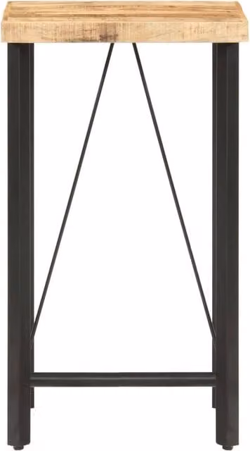 Berkfield Home Bar Table in Brown Rough Mango Wood, W/D/H: 60 x 60 x 107 cm