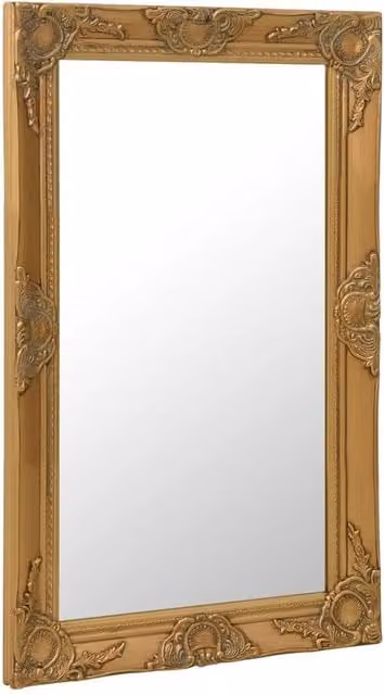 Berkfield Home Antique Baroque Style Wall Mirror, Gold, W: 50 cm, H: 80 cm