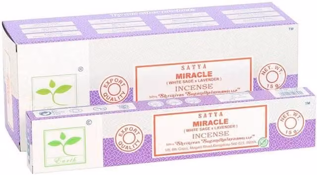 Satya Miracle Earth Floral Incense Sticks, Pack of 6, Brown and Multicolour