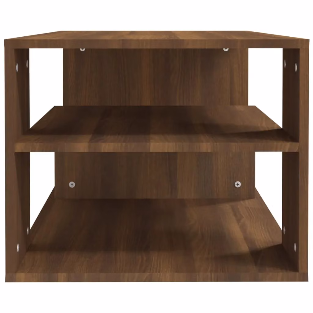 Berkfield Home Modern Rectangular Coffee Table in Brown Oak, W/D/H: 100 x 50 x 40 cm – 3