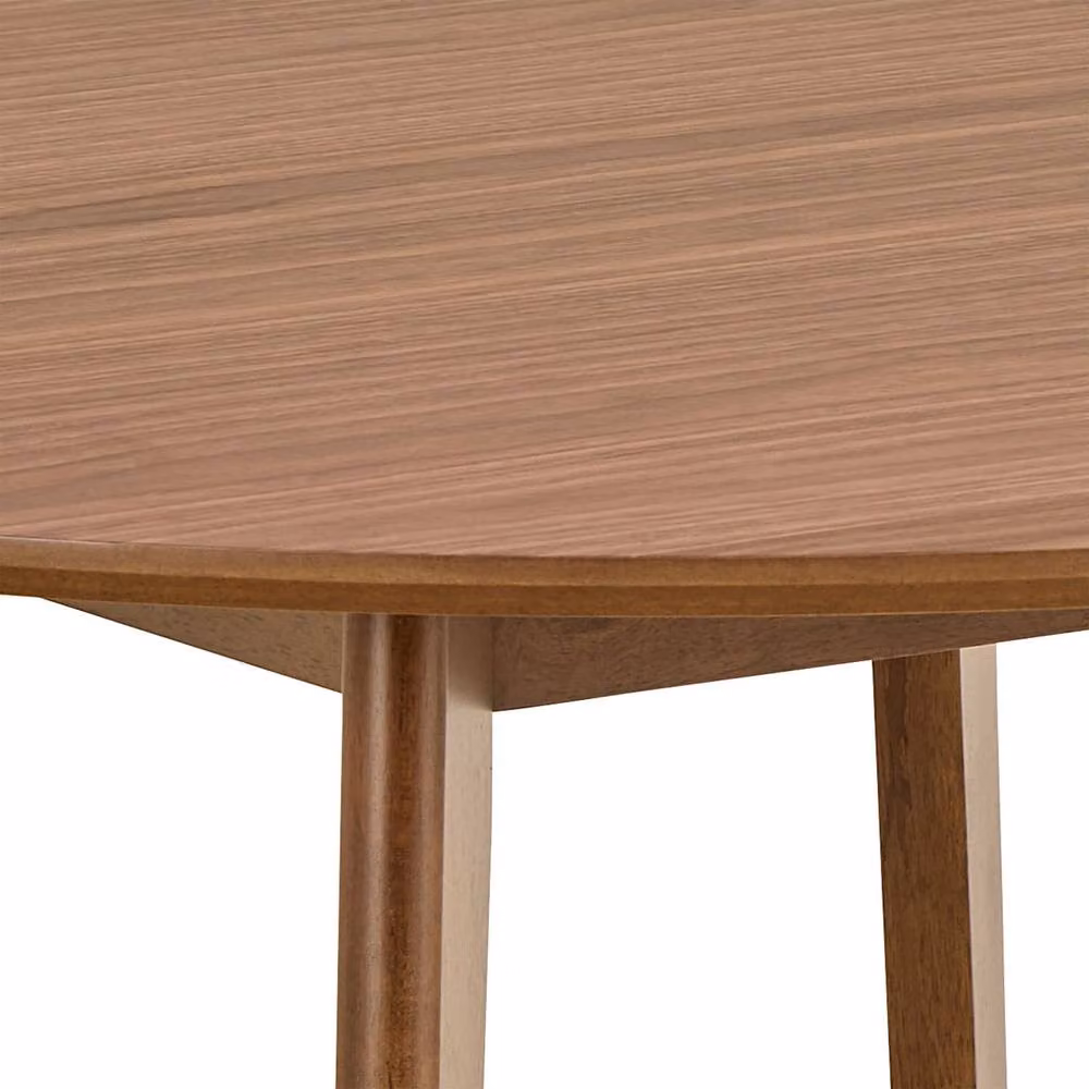 Wyld Haus Saffron Round Dining Table in Brown Walnut Effect Wood, Seats 4 – 3