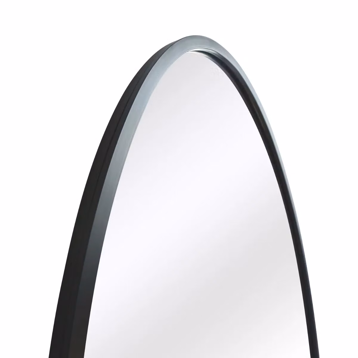 MirrorOutlet Black Metal Framed Oval Wall Mirror, W: 100 cm, H: 180 cm – 3