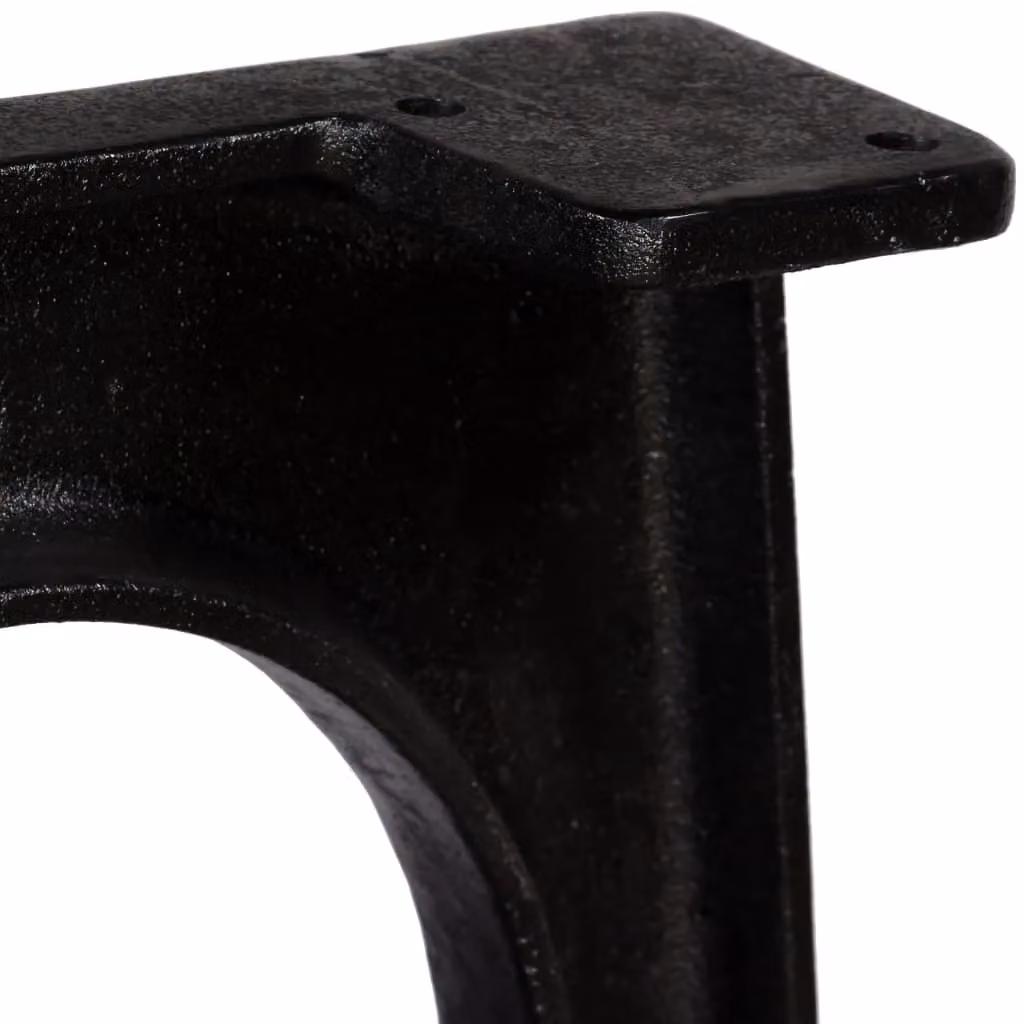 Berkfield Home Arched Base A-Frame Cast Iron Dining Table Legs, 2 Pieces, Black – 4