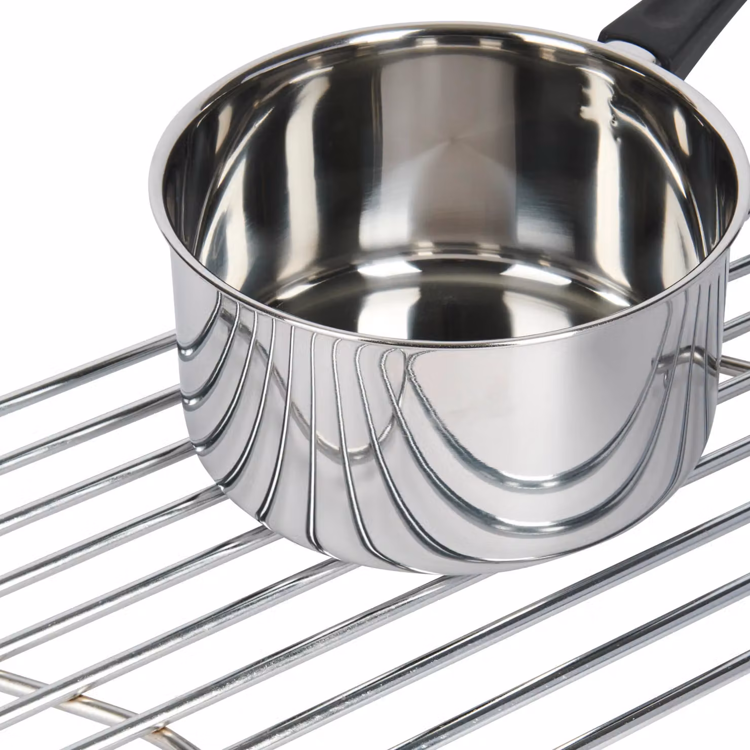KitchenCraft Stainless Steel Extra Deep Saucepan with Lid, Silver, 20cm – 6