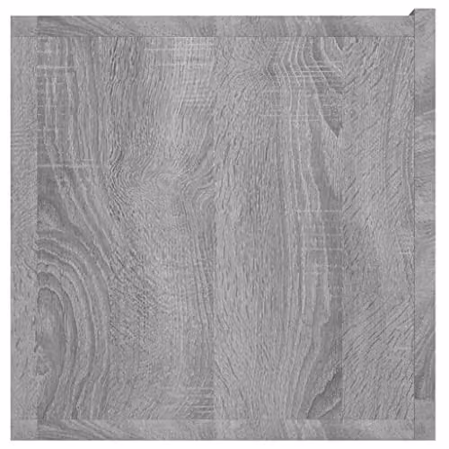 vidaXL Wall-Mounted Hanging TV Cabinet in Grey, W/D/H: 60 x 30 x 30 cm – 3