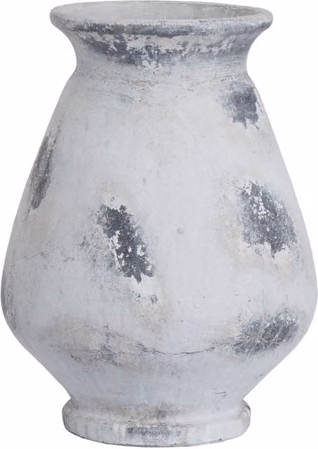 Love Lace Naxos Large Antique White Stone Tabletop Vase, H 43.0 cm x W 32.0 cm x D 32.0 cm – 1