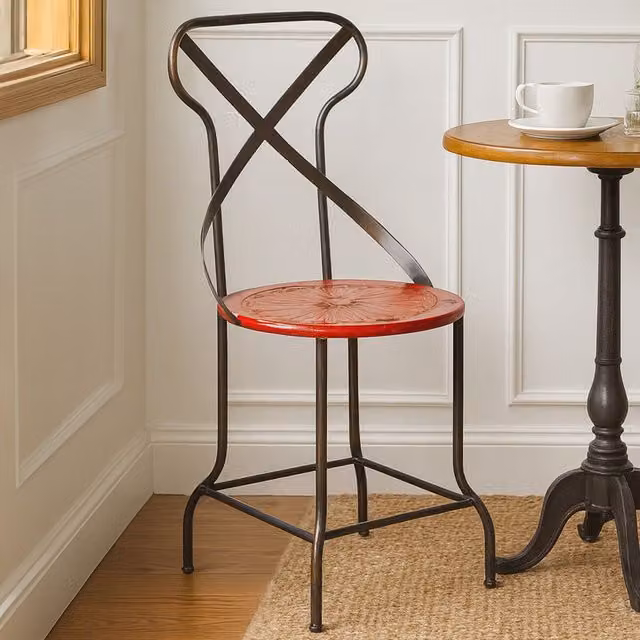 Orsina Red Metal Dining Chair – 2