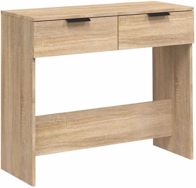 Berkfield Home Sonoma Oak Console Table in Light Tan, W/D/H: 90 x 36 x 75 cm – 1