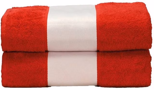 ARTG Subli-Me Red Cotton Terrycloth Bath Towel
