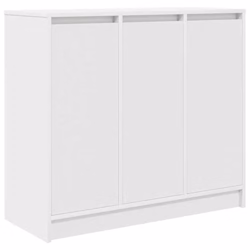 vidaXL Modern White Sideboard in Matt MDF, W/D/H: 85 x 34 x 76 cm