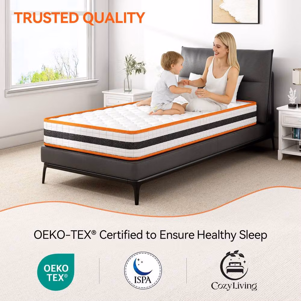 MCC Direct White Hybrid Memory Foam Mattress, OEKO-TEX Certified, W/D/H: 90 x 190 x 20 cm – 3