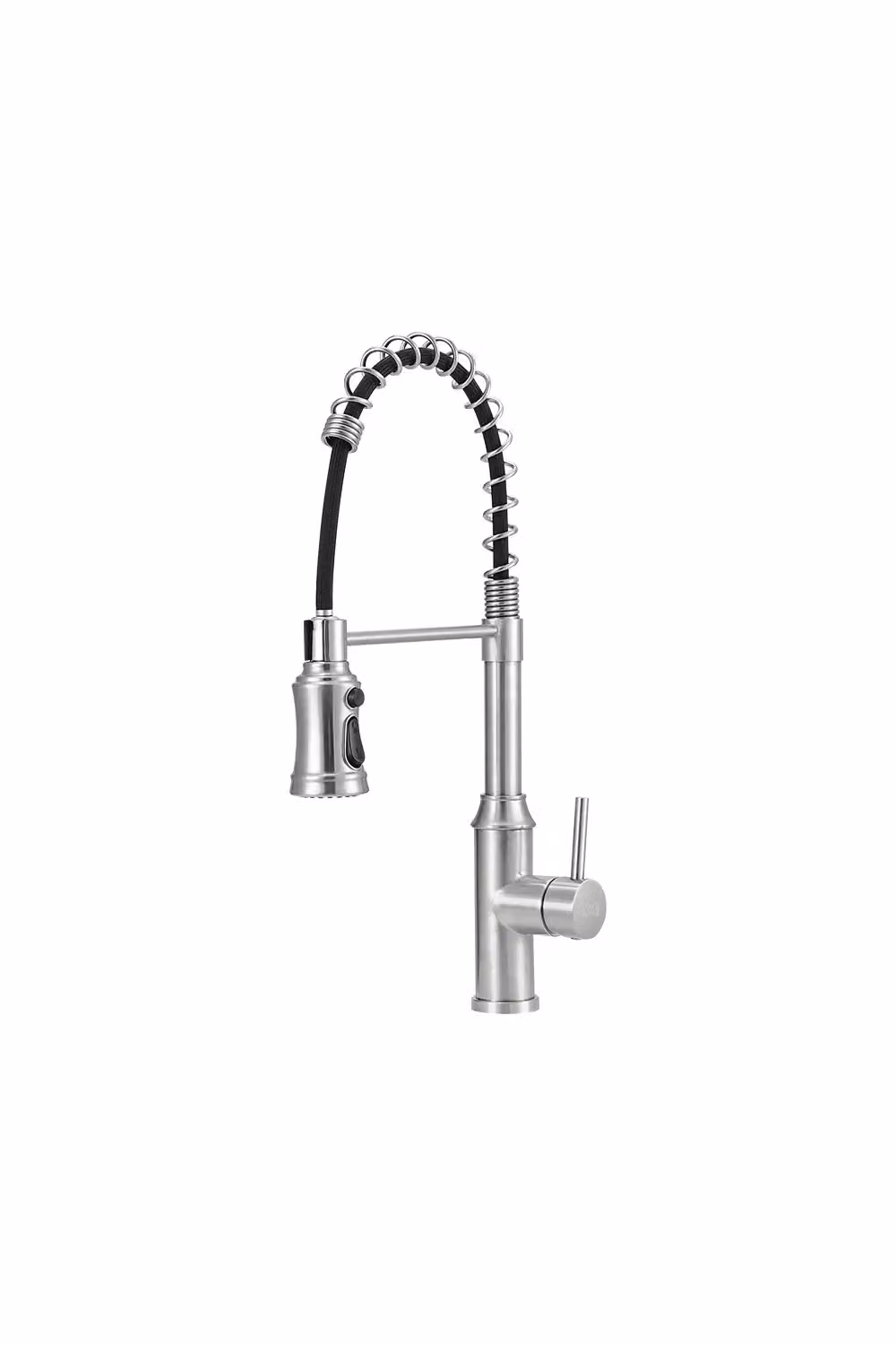 Living and Home Stainless Steel Kitchen Swivel Pulldown Faucet with Spray Function in Silver and Chrome – 4