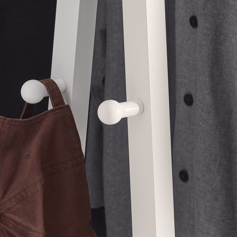 SoBuy A-Frame Freestanding Coat Rack with Dual Hook and Rail Matrix in White – 7