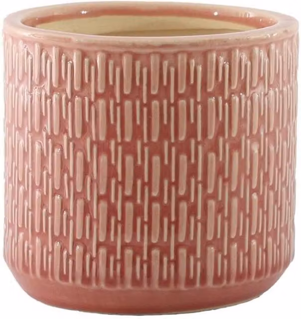 Hortus Gosford Ceramic Tabletop Pot, Pink, H 19 cm x Dia 21 cm