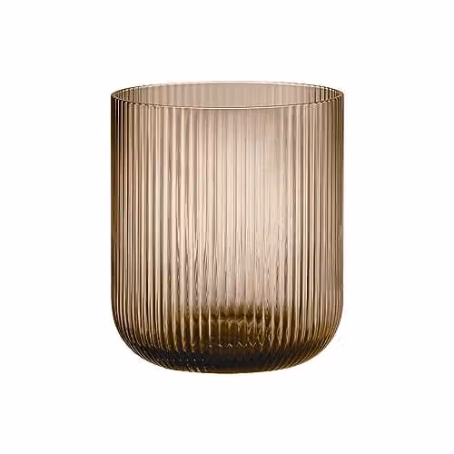 Blomus VEN Hurricane Lantern in Coffee Brown, H 15.5 x W 14 x D 14 cm