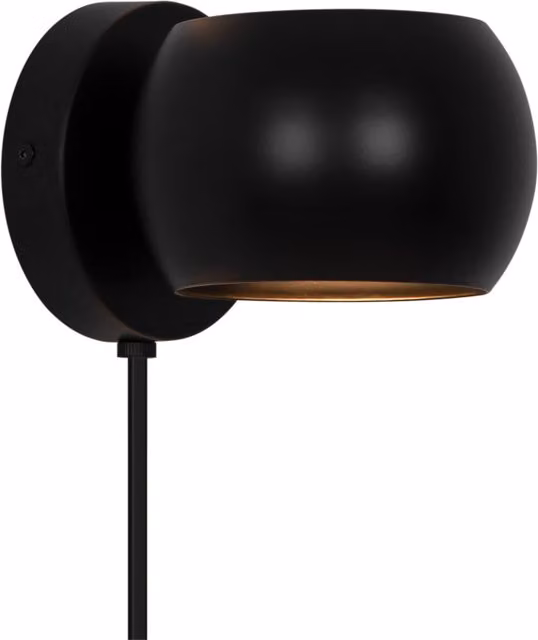 Nordlux Belir Modern Round Metal Wall Light in Black with G9 Bulb and Up/Down Lighting