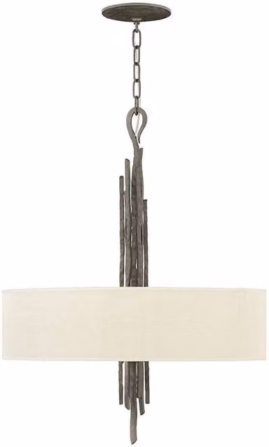 Elstead Spyre 6 Light Round Suspended Ceiling Pendant in Bronze with E14 Fitting