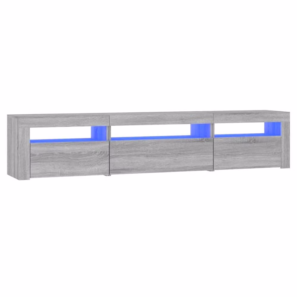 Berkfield Home Modern TV Cabinet with LED Lights in Grey Sonoma, W: 195 cm, D: 35 cm, H: 40 cm – 2
