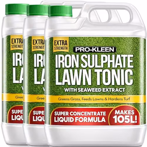 Pro-Kleen Lawn Tonic Liquid Iron Sulphate Ferrous Lawn Conditioner and Plant Tonic, 3 x 5 l – 1