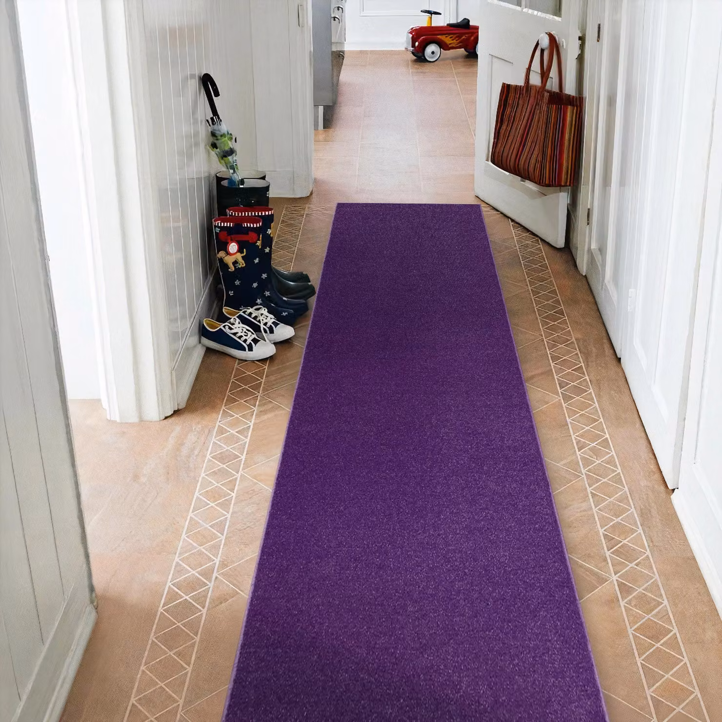 RugsX Eton 114 Runner in Purple, W: 50 cm, L: 330 cm – 3