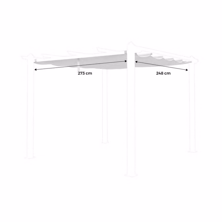 sweeek White Polyester Replacement Pergola Canopy Roof, 3 x 3 m