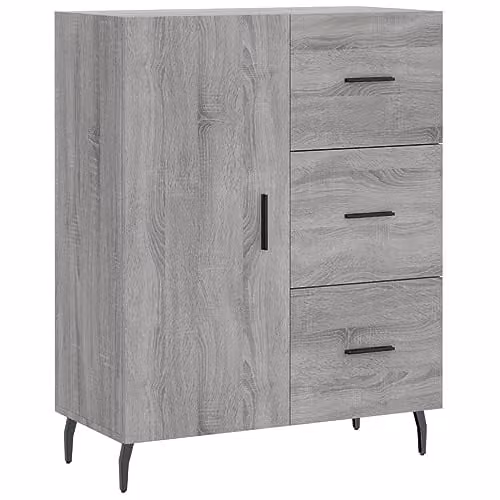 vidaXL Grey Sonoma Sideboard in Engineered Wood W/D/H: 69.5 x 34 x 90 cm – 1