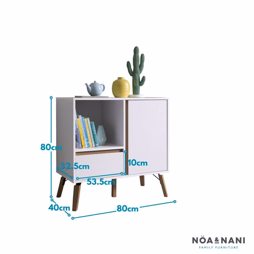 Nöa and Nani Otto Small Sideboard with Drawer in White – 3