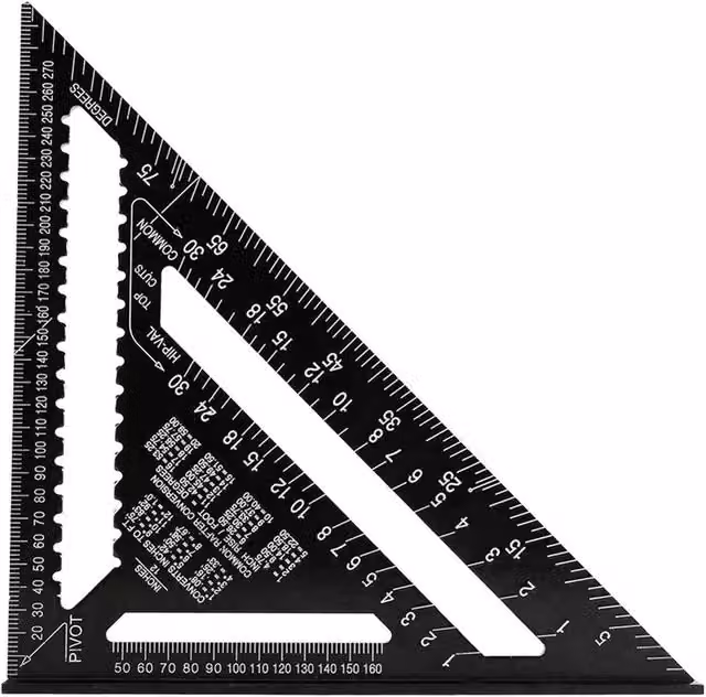 Nordara 12 inch Aluminium Roofing Speed Square in Black