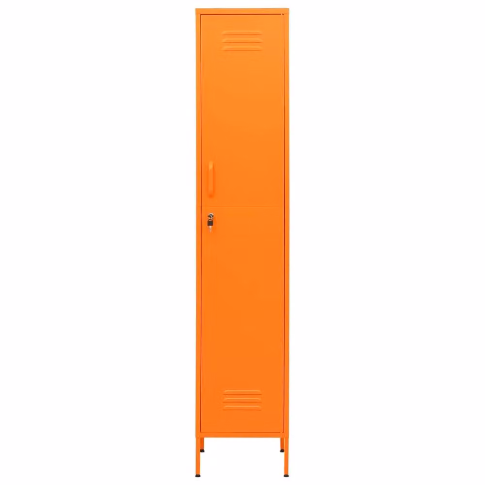Berkfield Home Modern Steel Locker Cabinet in Orange, W/D/H: 35 x 46 x 180 cm – 2
