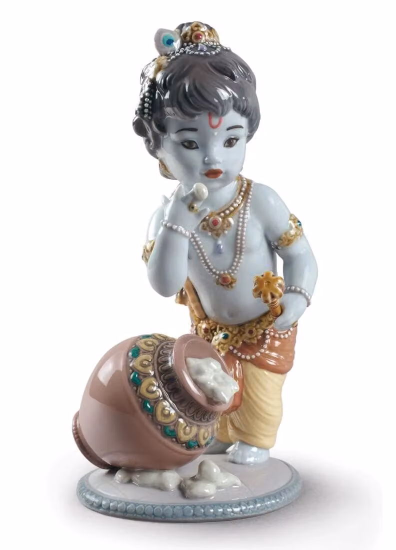 Lladró Krishna Butterthief Multicolour Porcelain Figurine