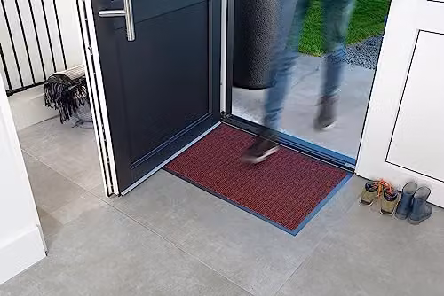 KAV Non-Slip Washable Dirt Trapper Door Mat, Red, W: 40 cm, D: 60 cm – 4