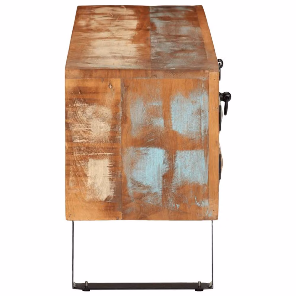 Berkfield Home Retro TV Cabinet in Brown Reclaimed Wood, W/D/H: 112 x 30 x 45 cm – 3