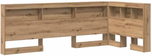 Berkfield Home Artisan Oak Storage Headboard with Integrated Shelf, Brown, Width: 100 cm – 1