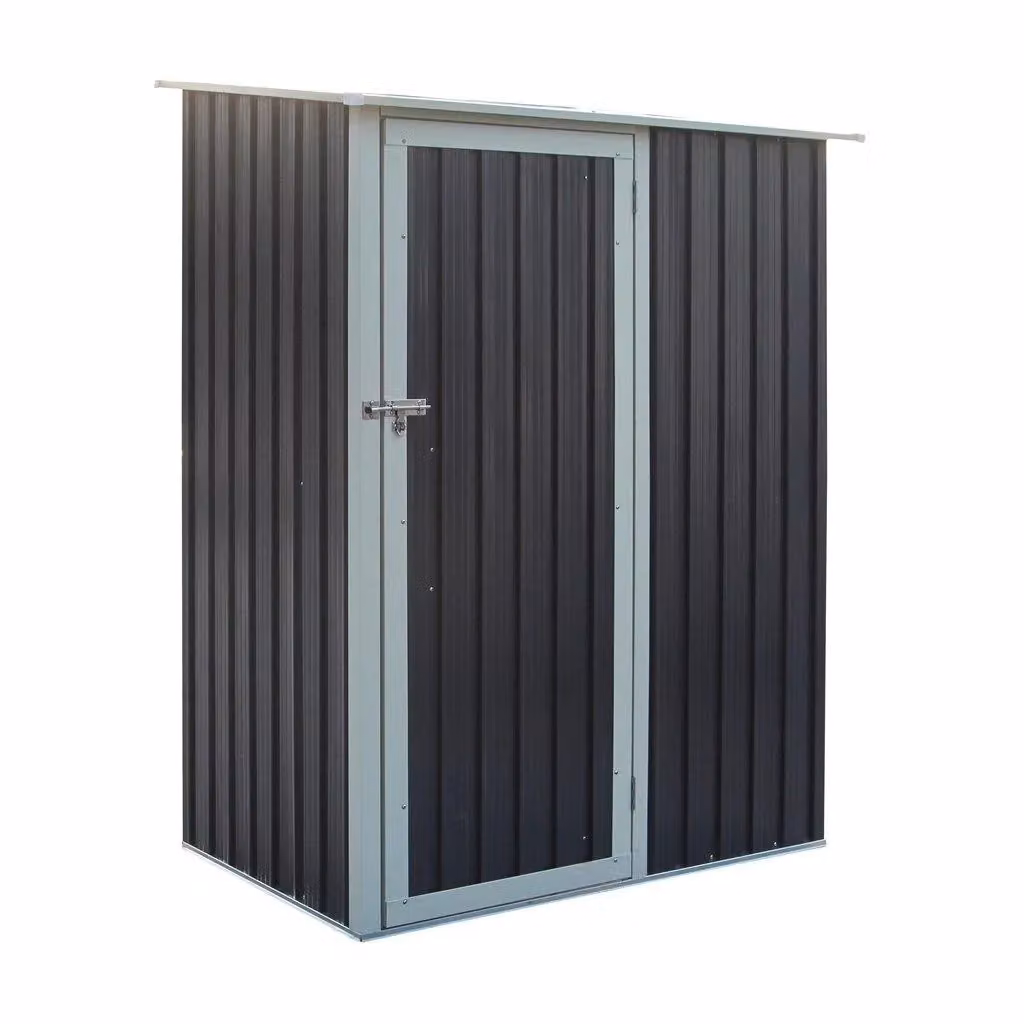Cheshire Single Door Metal Pent Shed in Dark Grey – 2