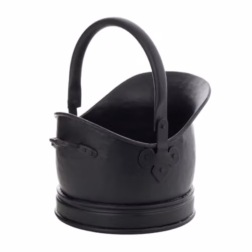 Leecroft Cromwell Metal Planter Bucket in Black