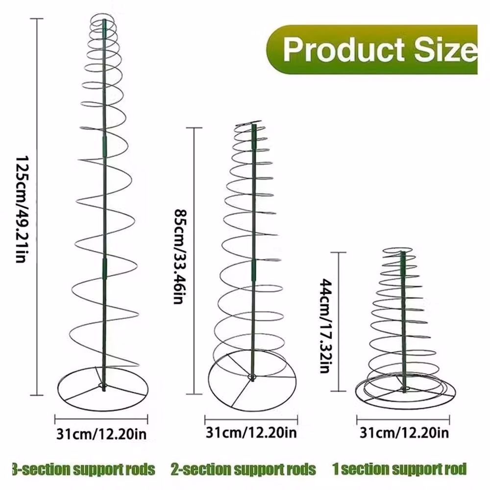 Nordara 2-Piece Metal Plant and Vegetable Grow Support Frame Cage Obelisk in Green – 2
