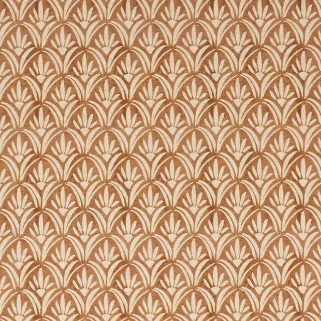 Ashley Wilde Mondrago Nature Graphic Fabric in Bronze and Orange