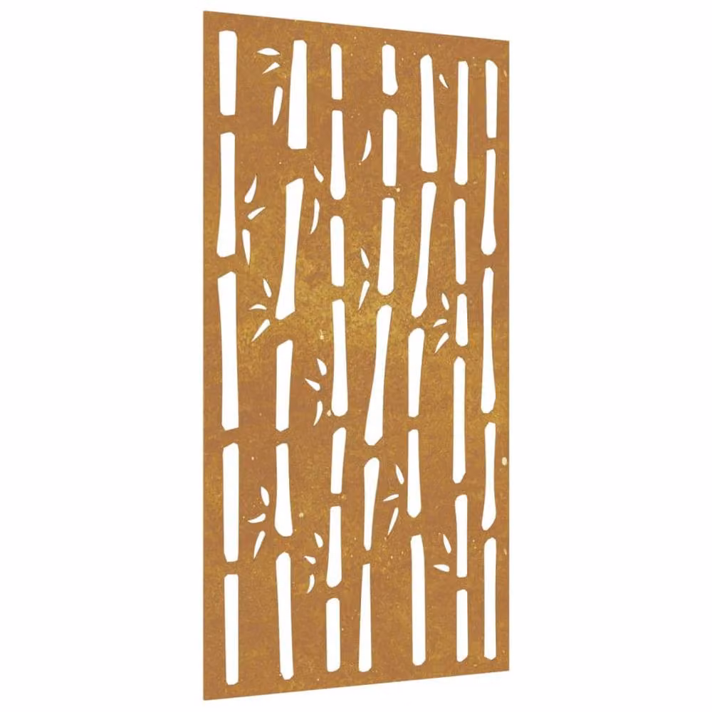 Berkfield Brown Corten Steel Floral Wall Decoration, W: 105 cm, H: 55 cm – 3