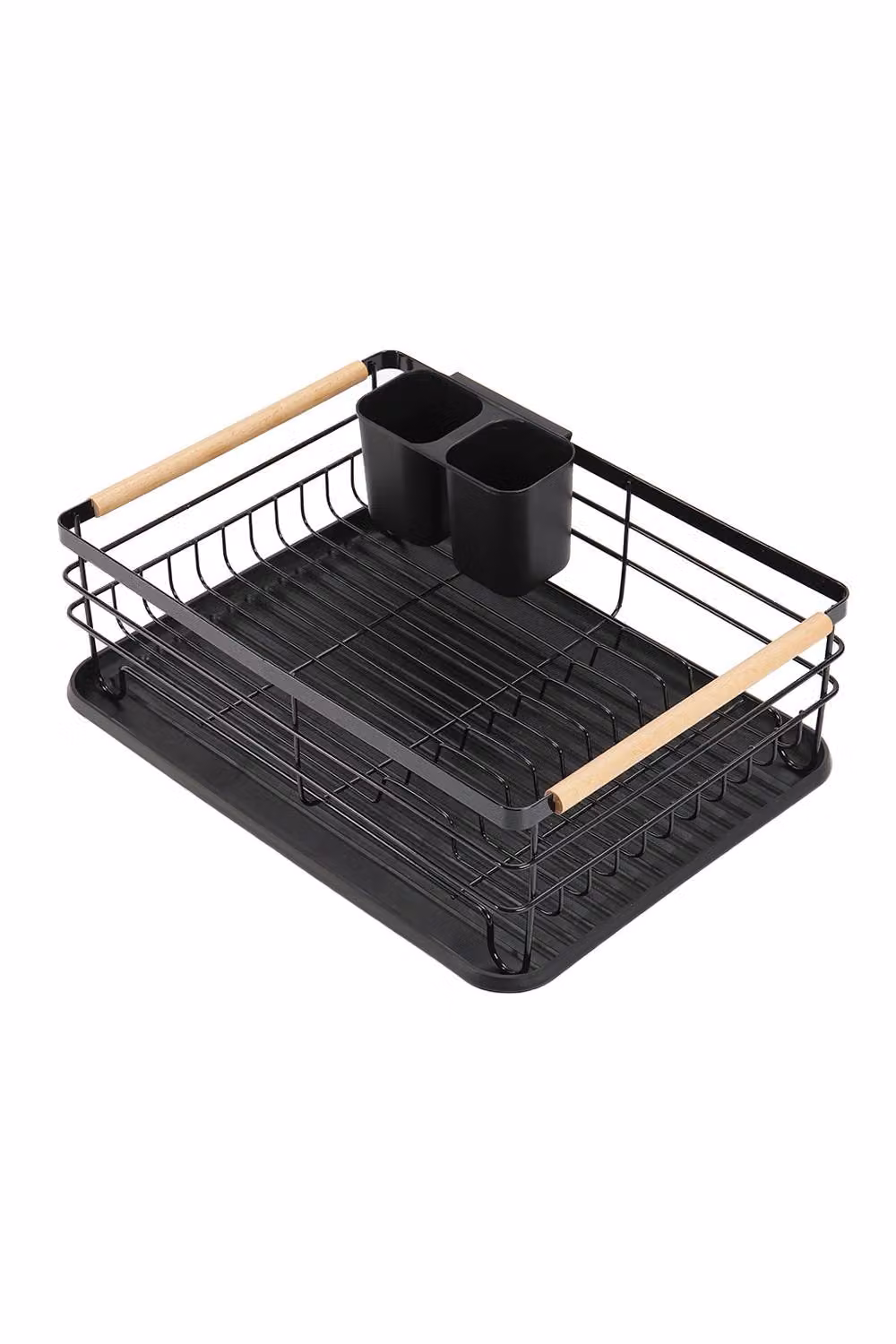 Garden Sanctuary Black Metal Dish Drainer with Drip Tray – 2