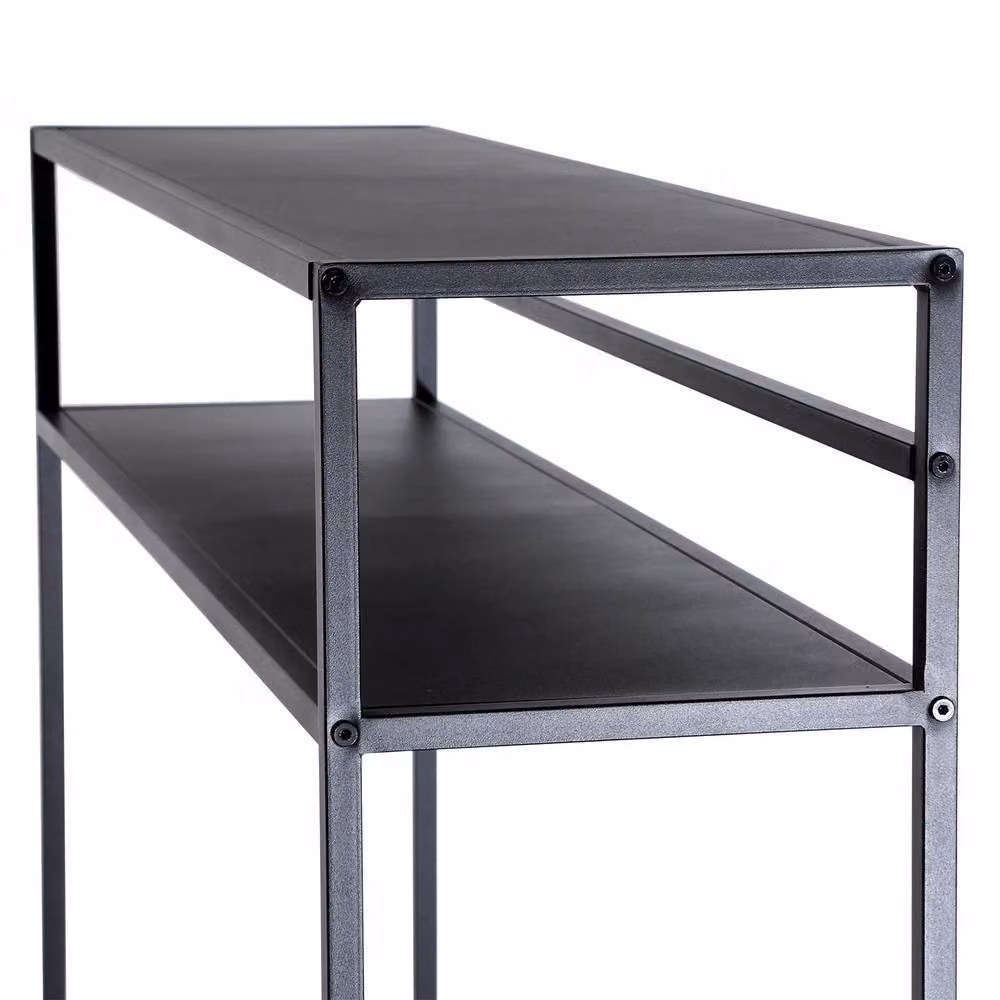 CALICOSY OLLI Black Metal Console Table – 4
