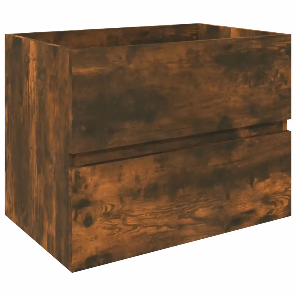 Berkfield Home Sink Cabinet in Smoked Oak Brown, W: 60 cm, D: 38.5 cm, H: 45 cm – 2