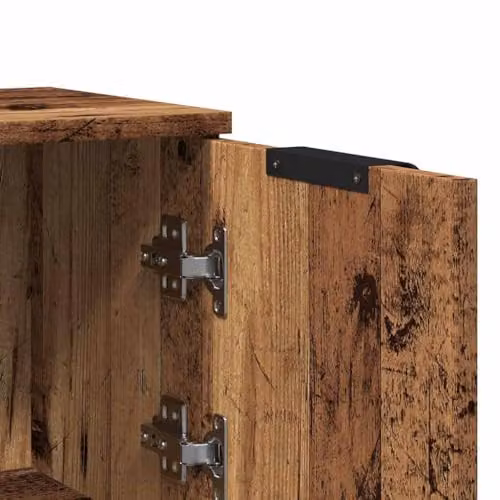vidaXL Set of 2 Modern Sideboards in Old Wood Brown, W/D/H: 30 x 30 x 70 cm – 3
