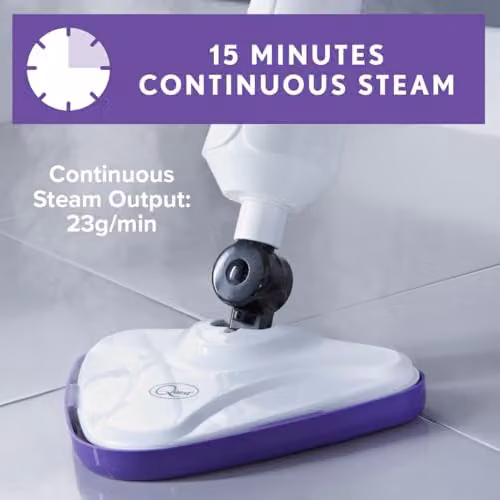 Quest 1300W Steam Mop Cleaner in Purple and White with 350ml Tank – 4